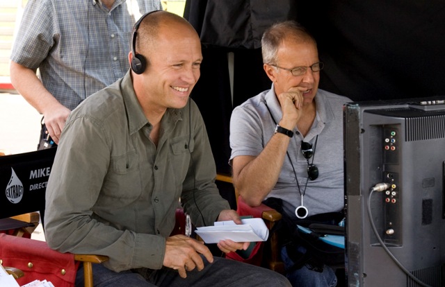 Mike Judge on the set of Extract.