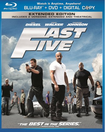 Fast Five was released on Blu-ray and DVD on October 4th, 2011