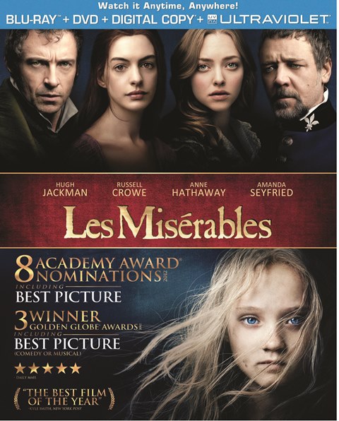 Les Miserables was released on Blu-ray and DVD on March 22, 2013