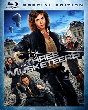The Three Musketeers was released on Blu-ray and DVD on March 13, 2012.
