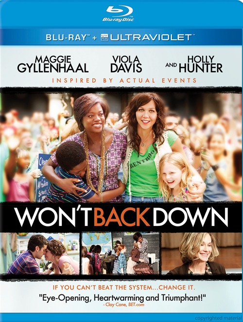 Won’t Back Down was released on Blu-ray and DVD on January 15th, 2013.