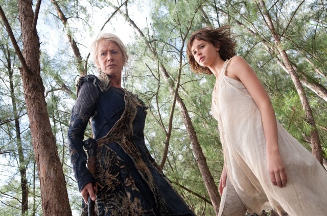 Helen Mirren and Felicity Jones star in Julie Taymor’s production of The Tempest.