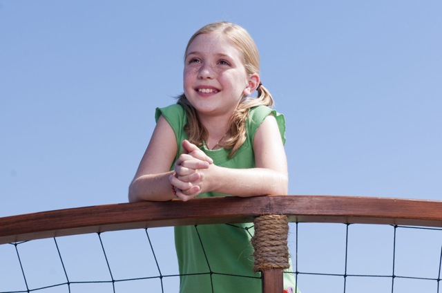 Cozi Zuehlsdorff lights up the screen in Charles Martin Smith’s Dolphin Tale.