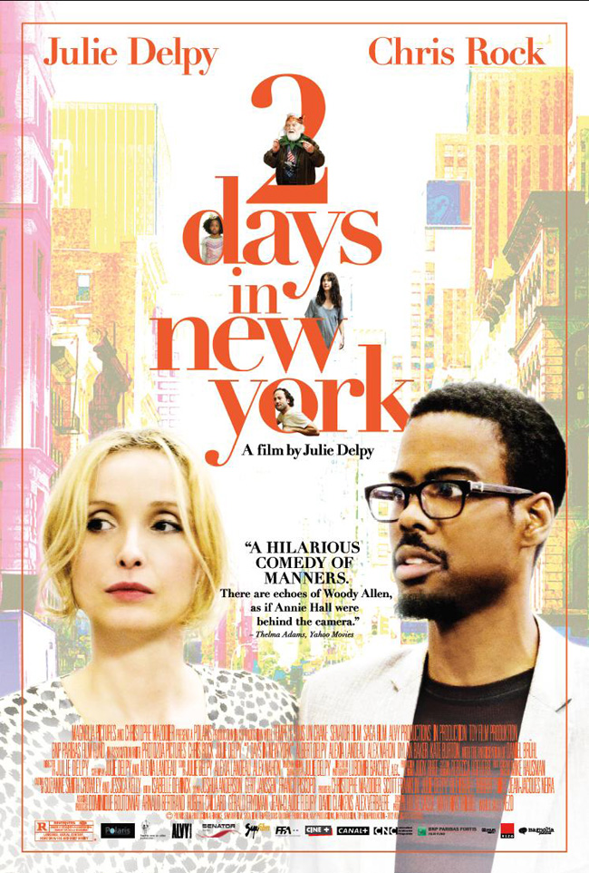 The 2 Days in New York movie poster with Chris Rock and Julie Deply