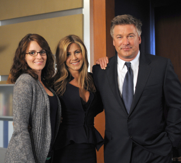 Tina Fey, Jennifer Aniston, Alec Baldwin on 