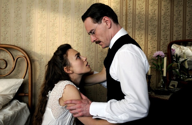 Keira Knightly and Michael Fassbender star in David Cronenberg’s A Dangerous Method.
