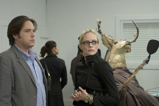 Zack Orth as Art Patron Porter and Marley Shelton as Madeleine in ‘(Untitled)’