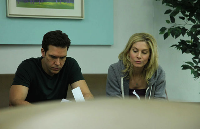 Melancholy Dane: Ryan (Dane Cook) and Kate (Elizabeth Mitchell) in ‘Answers to Nothing’