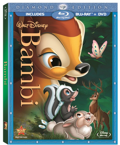 Bambi was released on Blu-Ray and DVD combo pack on March 1st, 2011