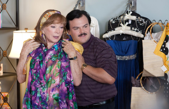 Shirley MacLaine (Marjorie) and Jack Black as the Title Character in ‘Bernie’