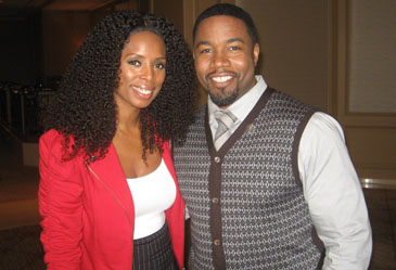 Tasha Smith and Michael Jai White in Chicago, November 14th, 2011