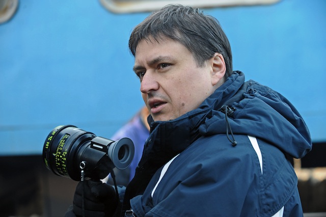 Director Cristian Mungiu on the set of his film, Beyond the Hills.