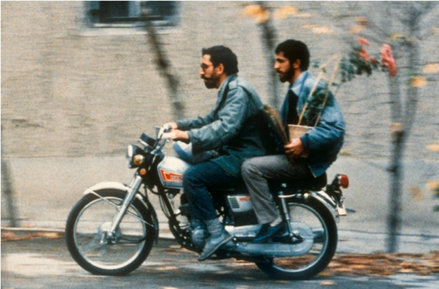 Iranian filmmaker Mohsen Makhmalbaf gives a ride to the man who impersonated him, Hossein Sabzian, in Abbas Kiarostami’s 1990 masterpiece Close-Up.