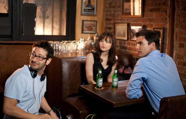 Director Luke Greenfield (left), Colin Egglesfield and Ginnifer Goodwin on the Set of ‘Something Borrowed’