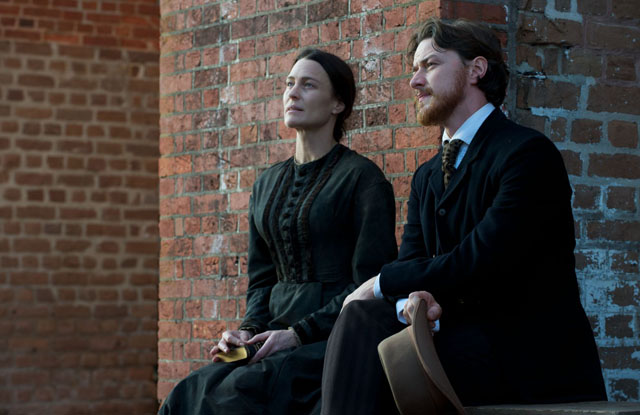 Defense Rests: Robin Wright (Mary Surratt) and James McAvoy (Frederick Aiken) in ‘The Conspirator’