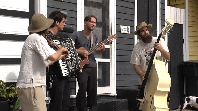 The Russian Mafia Band named Debauche brings down the house in Joseph Meissner’s Flood Streets.