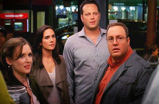 Couples Therapy: Winona Ryder (Geneva), Jennifer Connelly (Beth), Vince Vaughn (Ronny) and Kevin James (Nick) in ‘The Dilemma’