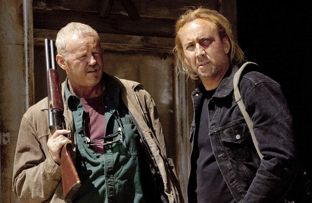 Man on the Run: David Morse (Webster) helps out Nicolas Cage (Milton) in ‘Drive Angry 3D’