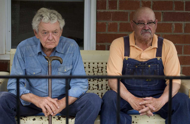Old Pros: Hal Holbrook as Meecham and Barry Corbin as Thurl in ‘That Evening Sun’