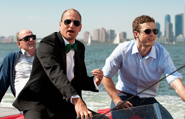 Sea Men: Dad (Richard Jenkins), Tommy (Woody Harrelson) and Justin Timberlake in ‘Friends with Benefits’