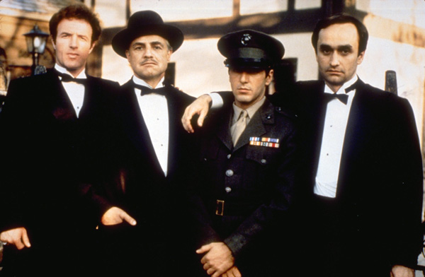 James Caan, Marlon Brando, Al Pacino and John Cazale star in Francis Ford Coppola’s The Godfather.