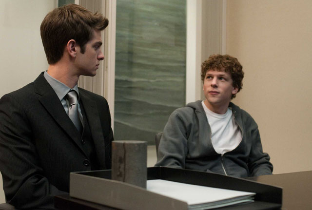Jessie Eisenberg and Andrew Garfield in the Golden Globe Award Nominated ‘The Social Network’