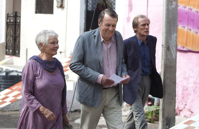 Arrival: Judi Dench (Evelyn), Tom Wilkerson (Graham) and Bill Nighy (Douglas) in ‘The Best Exotic Marigold Hotel’