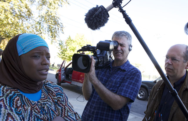 Ameena Matthews, Director Steve James and Producer Alex Kotlowitz in ‘The Interrupters’