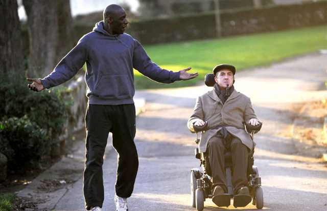 Francois Cluzet (Philippe) and Omay Sy (Driss) in ‘The Intouchables’