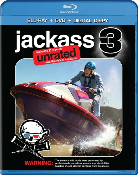 Jackass 3 was released on Blu-Ray and DVD combo pack on March 8th, 2011