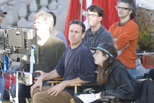 Writer/Director Stephen Belber on the set of MANAGEMENT