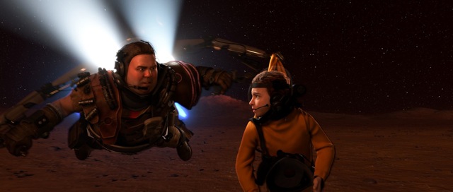 Dan Fogler and Seth Green provide the movements for Gribble and Milo in Simon Wells’s Mars Needs Moms.