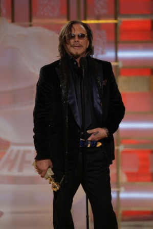 Mickey Rourke, winner Best Actor in a Motion Picture Drama 