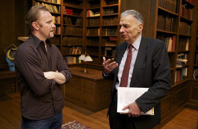 Advocates: Morgan Spurlock and Ralph Nader in ‘The Greatest Movie Ever Sold’