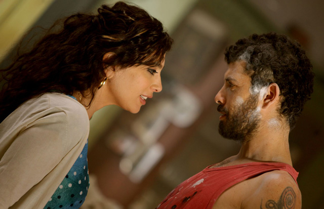 Director and Actor: Nadine Labaki (Amale) and Julien Farhat (Rabih) in ‘Where Do We Go Now?’