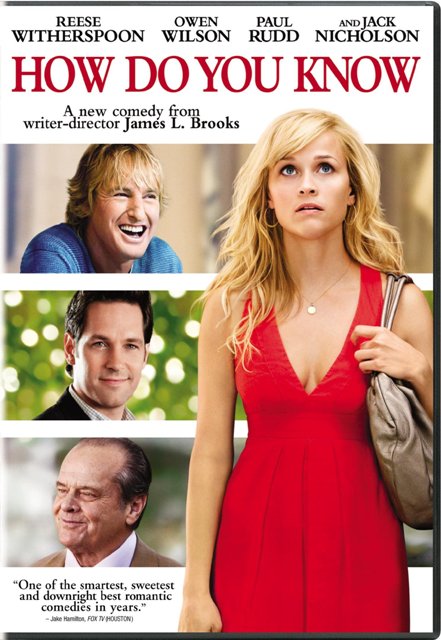 How Do You Know was released on Blu-Ray and DVD on March 22nd, 2011