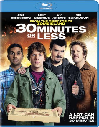 30 Minutes or Less was released on Blu-ray and DVD on November 29th, 2011