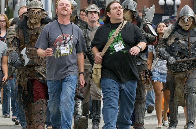 Leading the Geek Army: Simon Pegg (Graeme) and Nick Frost (Clive) in ‘Paul’