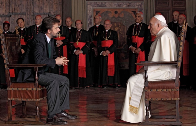 Director Nanni Moretti (the Psychiatrist) Opposite Michel Piccoli (the Pope-Elect) in ‘We Have a Pope’