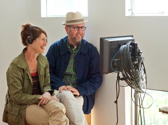 Directors Valerie Faris and Jonathan Dayton on the set of Ruby Sparks.
