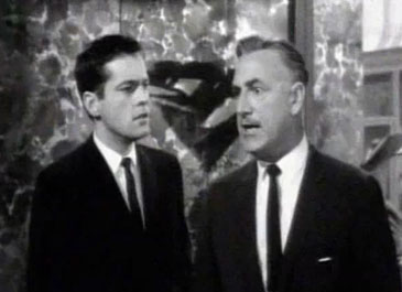 With Raymond Bailey [Mr. Drysdale] in ‘The Beverly Hillbillies’