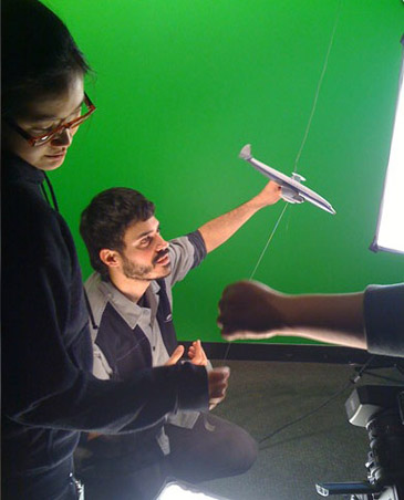 Director Rujanee Mahakanjana (left) with Special Effects Coordinator Cesar Pardo of ‘Parallel Universe’