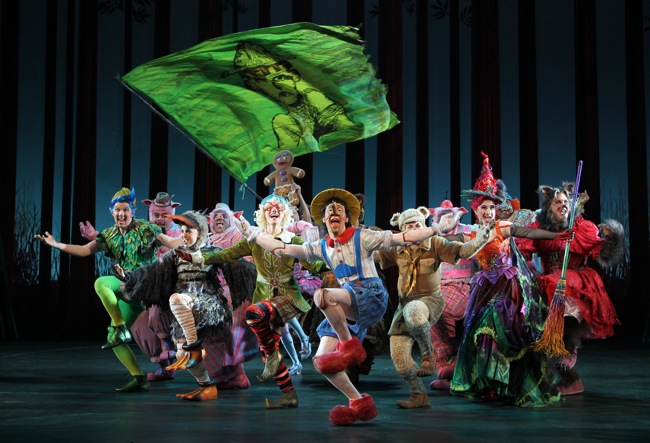 The company of “Shrek the Musical”.” target=