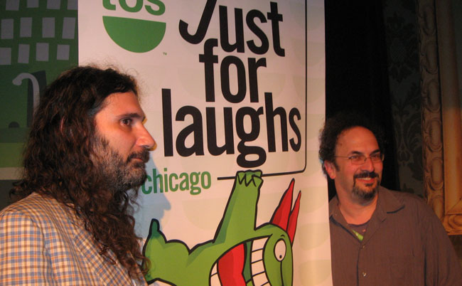 Dino Stamatopoulos and Robert Smigel at the Lakeshore Theater Chicago in TBS ‘Just for Laughs’