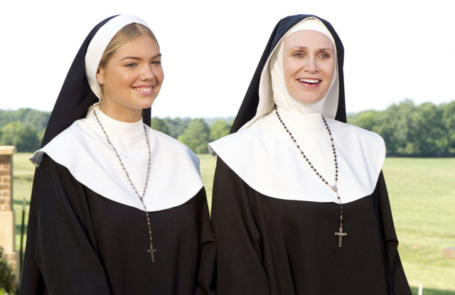 Bad Habit: Swimsuit Model Kate Upton (Sister Bernice) and Jane Lynch (Mother Superior) in ‘The Three Stooges’