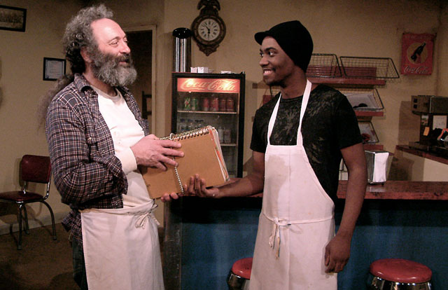 Richard Cotovsky (Arthur) and Preston Tate Jr. (Franco) in ‘Superior Donuts’