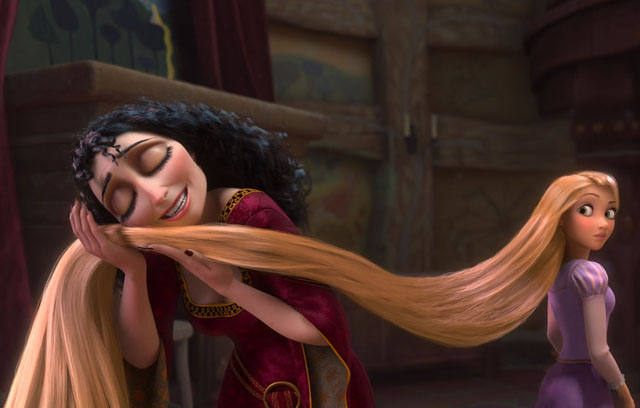 Mother Knows Best: Mother Gothel (Donna Murphy) and Rapunzel (Mandy Moore) in ‘Tangled’