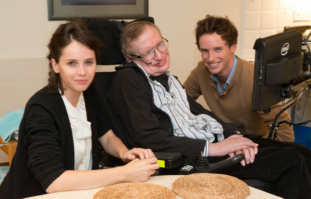 Felicity Jones, Stephen Hawking, Eddie Redmayne