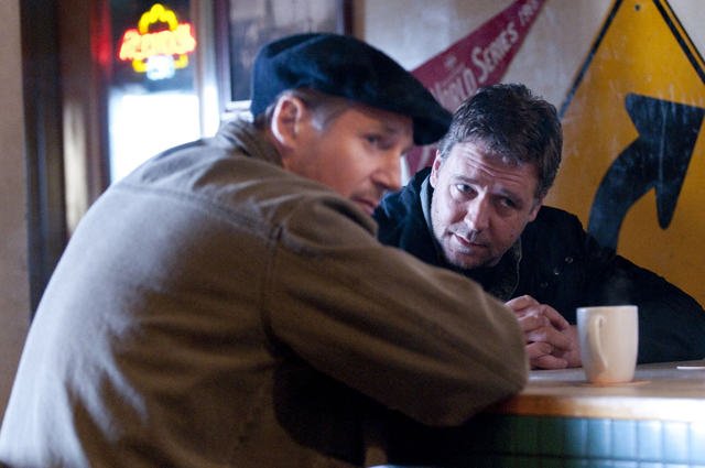 Part of the Plan: Liam Neeson as Damon and Russell Crowe in ‘The Next Three Days’
