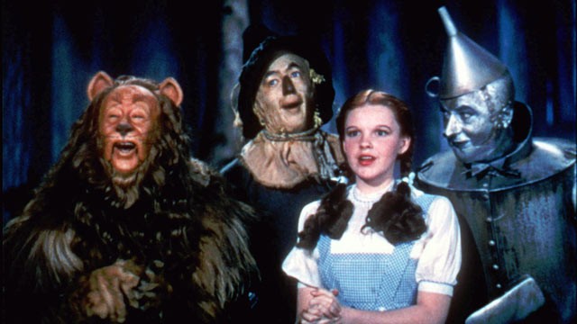 Bert Lahr, Ray Bolger, Judy Garland and Jack Haley star in Victor Fleming’s 1939 classic The Wizard of Oz.